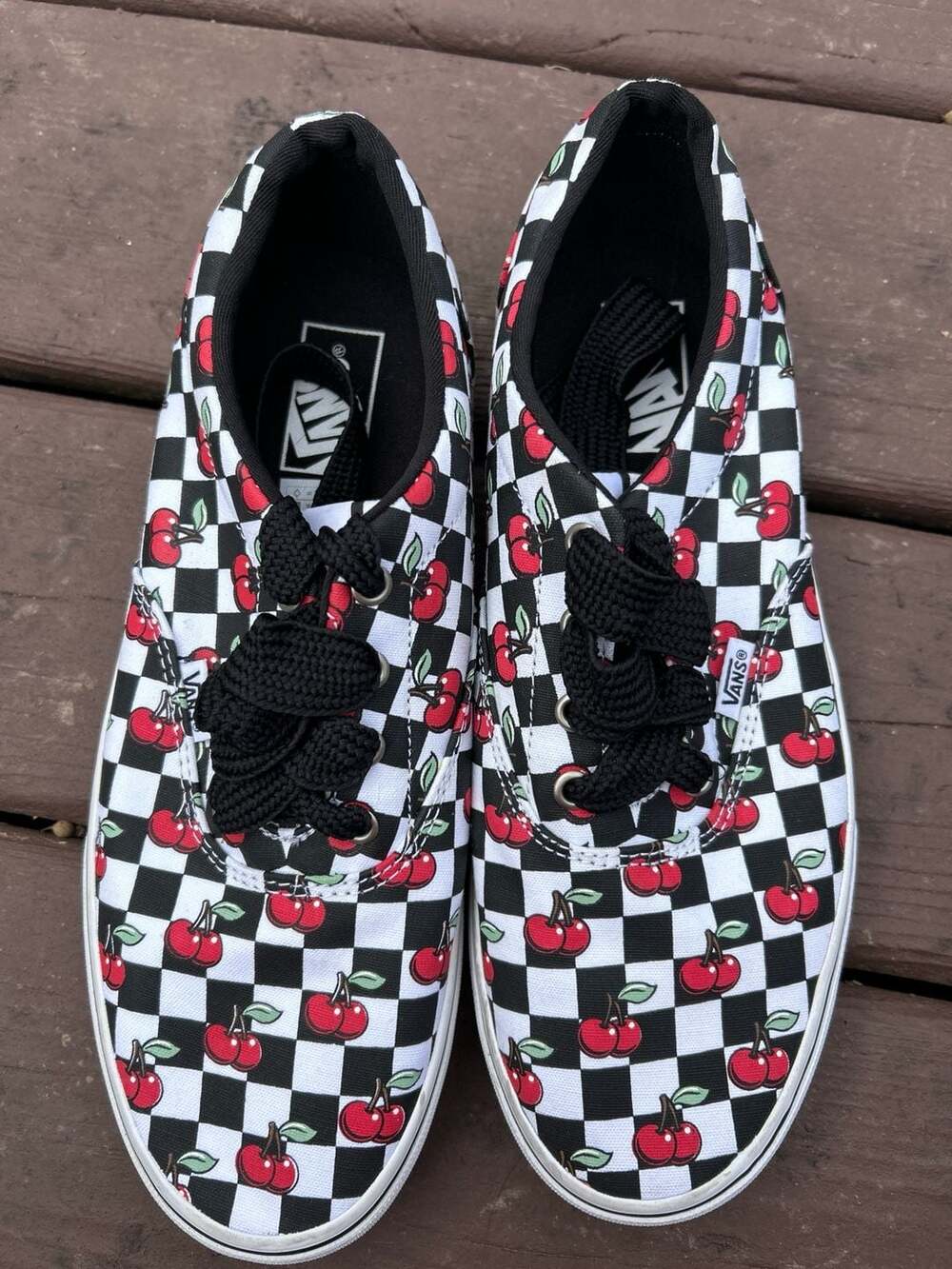 Vans Doheny Cherry Checkerboard Sneakers Women's Size 11